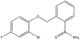 2-[(2-bromo-4-fluorophenoxy)methyl]benzenecarbothioamide Struktur
