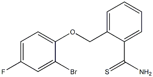 2-[(2-bromo-4-fluorophenoxy)methyl]benzenecarbothioamide|