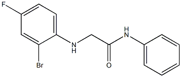 2-[(2-bromo-4-fluorophenyl)amino]-N-phenylacetamide Struktur