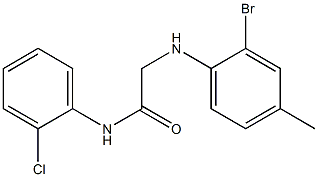 2-[(2-bromo-4-methylphenyl)amino]-N-(2-chlorophenyl)acetamide 化学構造式