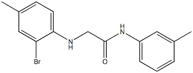 2-[(2-bromo-4-methylphenyl)amino]-N-(3-methylphenyl)acetamide,,结构式