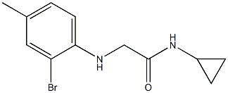 2-[(2-bromo-4-methylphenyl)amino]-N-cyclopropylacetamide Struktur