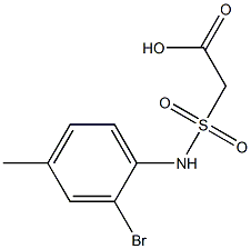 2-[(2-bromo-4-methylphenyl)sulfamoyl]acetic acid,,结构式