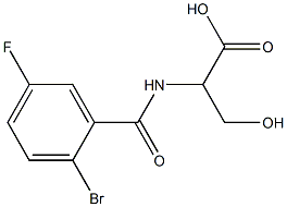 2-[(2-bromo-5-fluorobenzoyl)amino]-3-hydroxypropanoic acid