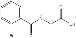 2-[(2-bromobenzoyl)amino]propanoic acid 结构式