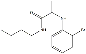 2-[(2-bromophenyl)amino]-N-butylpropanamide 化学構造式