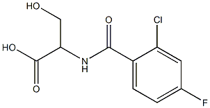 2-[(2-chloro-4-fluorobenzoyl)amino]-3-hydroxypropanoic acid