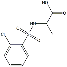 2-[(2-chlorobenzene)sulfonamido]propanoic acid,,结构式