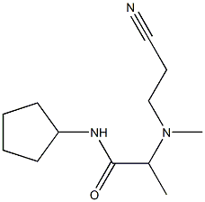 2-[(2-cyanoethyl)(methyl)amino]-N-cyclopentylpropanamide 结构式