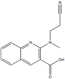 2-[(2-cyanoethyl)(methyl)amino]quinoline-3-carboxylic acid Struktur