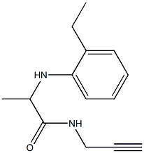 2-[(2-ethylphenyl)amino]-N-(prop-2-yn-1-yl)propanamide Struktur