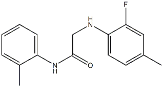 2-[(2-fluoro-4-methylphenyl)amino]-N-(2-methylphenyl)acetamide,,结构式
