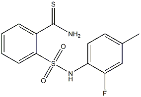 2-[(2-fluoro-4-methylphenyl)sulfamoyl]benzene-1-carbothioamide,,结构式