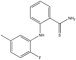 2-[(2-fluoro-5-methylphenyl)amino]benzene-1-carbothioamide Structure