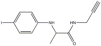 2-[(4-iodophenyl)amino]-N-(prop-2-yn-1-yl)propanamide 结构式