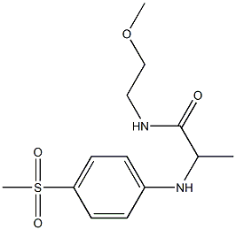 2-[(4-methanesulfonylphenyl)amino]-N-(2-methoxyethyl)propanamide Struktur