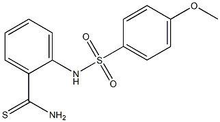 2-[(4-methoxybenzene)sulfonamido]benzene-1-carbothioamide,,结构式
