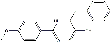 2-[(4-methoxybenzoyl)amino]-3-phenylpropanoic acid,,结构式