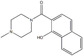 2-[(4-methylpiperazin-1-yl)carbonyl]naphthalen-1-ol,,结构式