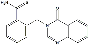 2-[(4-oxo-3,4-dihydroquinazolin-3-yl)methyl]benzene-1-carbothioamide Struktur