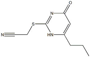 2-[(4-oxo-6-propyl-1,4-dihydropyrimidin-2-yl)sulfanyl]acetonitrile Struktur