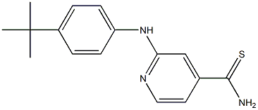 2-[(4-tert-butylphenyl)amino]pyridine-4-carbothioamide,,结构式