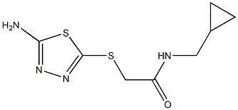 2-[(5-amino-1,3,4-thiadiazol-2-yl)sulfanyl]-N-(cyclopropylmethyl)acetamide 结构式