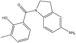 2-[(5-amino-2,3-dihydro-1H-indol-1-yl)carbonyl]-6-methylphenol Struktur