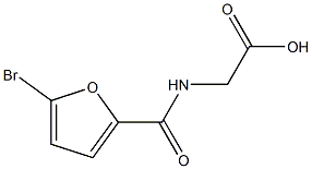 2-[(5-bromofuran-2-yl)formamido]acetic acid Struktur
