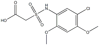 2-[(5-chloro-2,4-dimethoxyphenyl)sulfamoyl]acetic acid Structure