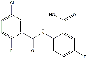 2-[(5-chloro-2-fluorobenzene)amido]-5-fluorobenzoic acid,,结构式