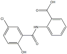 2-[(5-chloro-2-hydroxybenzene)(methyl)amido]benzoic acid Structure