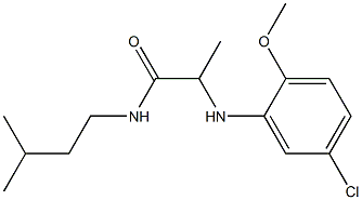 2-[(5-chloro-2-methoxyphenyl)amino]-N-(3-methylbutyl)propanamide|