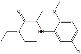 2-[(5-chloro-2-methoxyphenyl)amino]-N,N-diethylpropanamide,,结构式