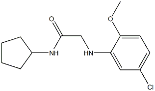 2-[(5-chloro-2-methoxyphenyl)amino]-N-cyclopentylacetamide,,结构式