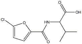 2-[(5-chlorofuran-2-yl)formamido]-3-methylbutanoic acid Structure