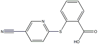 2-[(5-cyanopyridin-2-yl)thio]benzoic acid,,结构式
