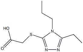 2-[(5-ethyl-4-propyl-4H-1,2,4-triazol-3-yl)sulfanyl]acetic acid Structure