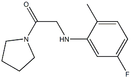 2-[(5-fluoro-2-methylphenyl)amino]-1-(pyrrolidin-1-yl)ethan-1-one Struktur