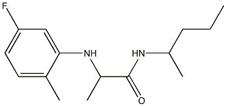 2-[(5-fluoro-2-methylphenyl)amino]-N-(pentan-2-yl)propanamide Structure