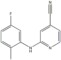 2-[(5-fluoro-2-methylphenyl)amino]pyridine-4-carbonitrile 结构式