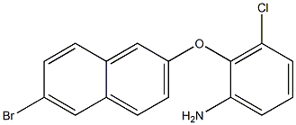 2-[(6-bromonaphthalen-2-yl)oxy]-3-chloroaniline Struktur