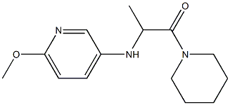 2-[(6-methoxypyridin-3-yl)amino]-1-(piperidin-1-yl)propan-1-one 结构式