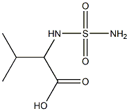 2-[(aminosulfonyl)amino]-3-methylbutanoic acid 化学構造式