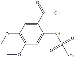 2-[(aminosulfonyl)amino]-4,5-dimethoxybenzoic acid 结构式