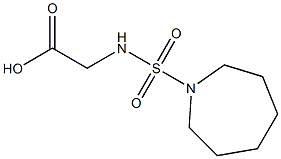 2-[(azepane-1-sulfonyl)amino]acetic acid,,结构式