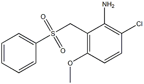 2-[(benzenesulfonyl)methyl]-6-chloro-3-methoxyaniline 化学構造式