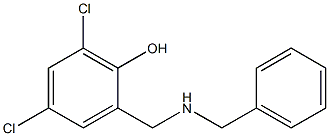 2-[(benzylamino)methyl]-4,6-dichlorophenol 结构式