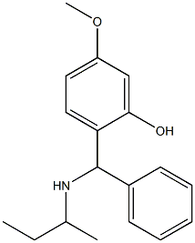 2-[(butan-2-ylamino)(phenyl)methyl]-5-methoxyphenol 结构式