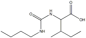 2-[(butylcarbamoyl)amino]-3-methylpentanoic acid Struktur